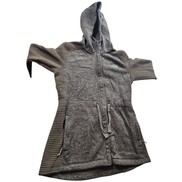 North Face Fleece Jacket Hoodie Womens Medium Hooded Full Zip Hiking Sweatshirt - Picture 10 of 11